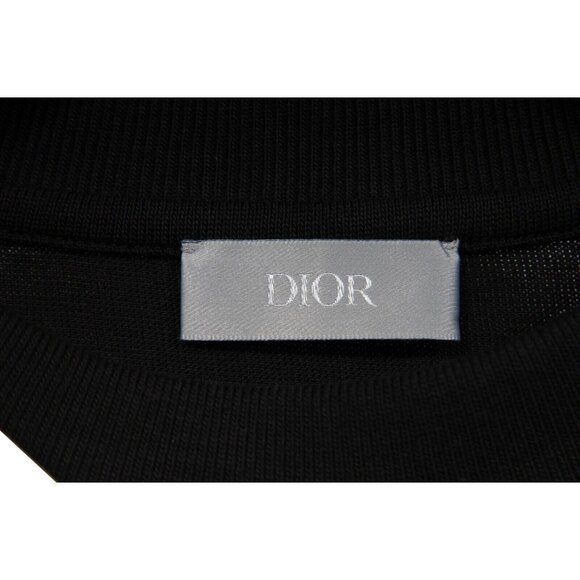 Dior Mens Raymond Pettibon Floral Poem Patch T Shirt Medium Black Cotton Silk - Picture 8 of 10